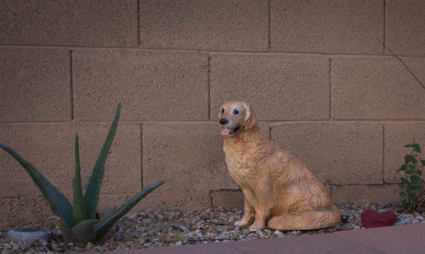 Golden Retriever Statue Urn